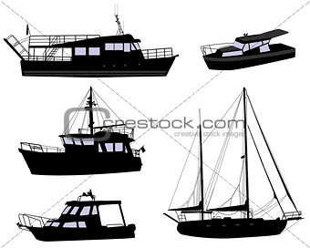 boats silhouettes
