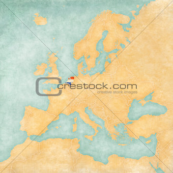 Map of Europe - Netherlands (Vintage Series)