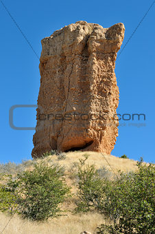 Rock finger near Outjo in Namibia