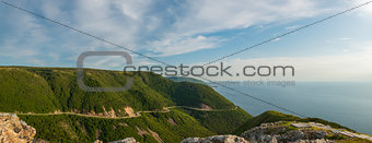 Panorama of Cabot Trail from Skyline Trail look-off