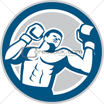 Boxer Boxing Boxing Circle Retro