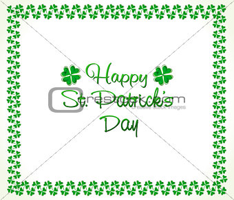 abstract st patrick clover border