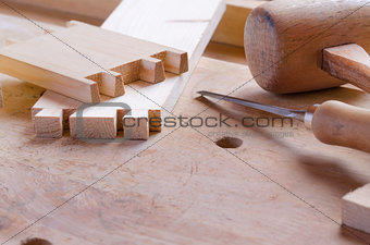 Pins and tails of dovetailed joint