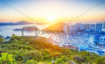 Hong Kong beautiful sunset