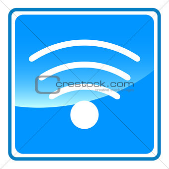 Blue wifi icon