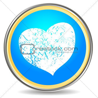 Grunge heart icon