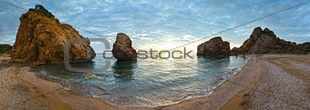 Potistika beach sunrise panorama (Greece)