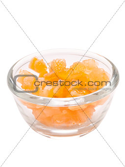candied orange citrus peel isolated