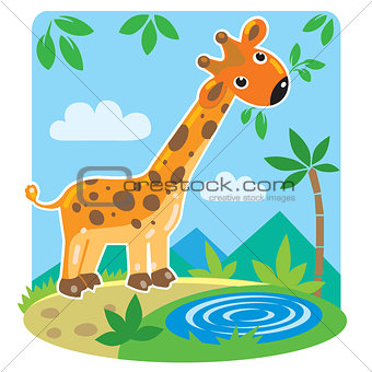 Little funny giraffe