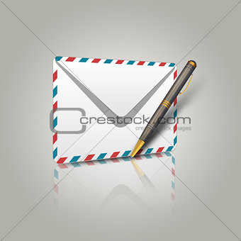 Envelope and pen