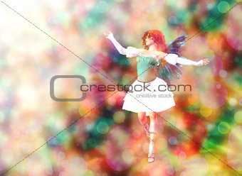 Fairy on Bokeh background