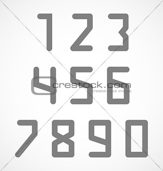 Abstract digital geometric numbers set