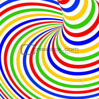 Design colorful vortex movement illusion background