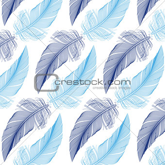 feather seamless pattern, vector