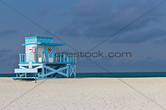 Lifeguard hut on Haulover Park Beach in Florida