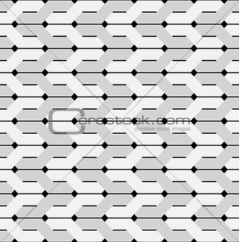 Intertwined stripes. Vector illustration. Seamless background