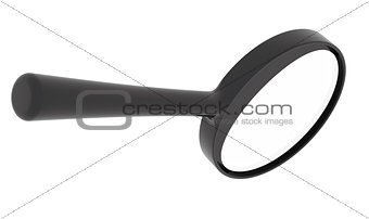 Black magnifier glass