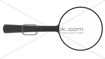 Black magnifier glass