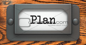 Plan Concept on Label Holder.