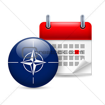 Icon of NATO flag and calendar