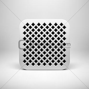 White Abstract App Icon Button Template
