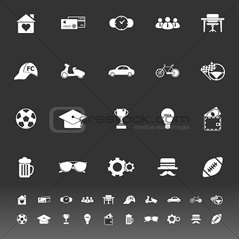 Normal gentleman icons on gray background