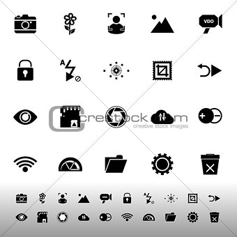 Photography sign icons on white background