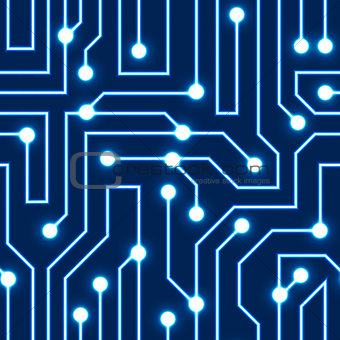 Vector blue circuit board background