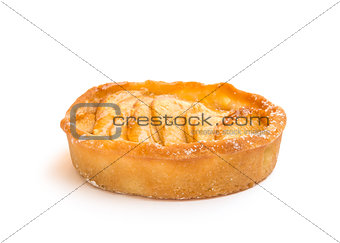 Apple tart isolated on white background