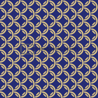 Vector blue background with rings. Seamless hauberk
