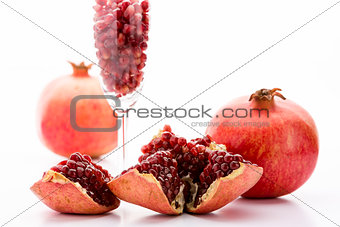 Pomegranate and its seeds