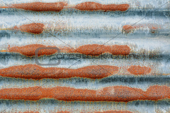 Rusted corrugated iron sheet 