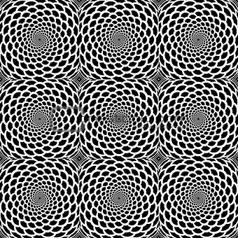 Design seamless monochrome spiral snakeskin pattern