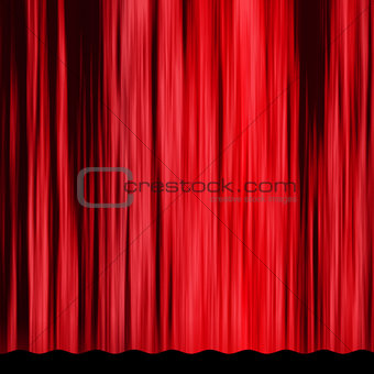 Vintage red curtain
