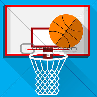 Flat vector illustration of play basketball