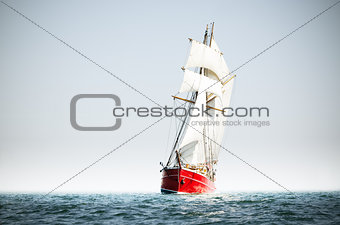 Red schooner