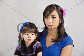 Disappointed Mother with Child