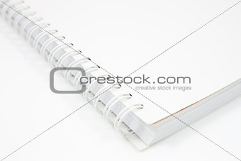Spiral notebook isolated on white background