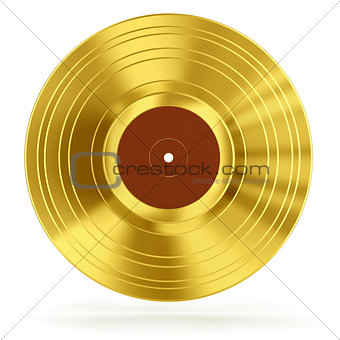gold vinyl with retro sign - 3D render