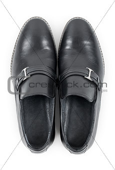 black shiny man's shoe