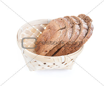 Slices of white bread in basket