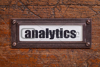 analytics  tag - file cabinet label