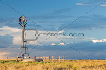 windmill in Colorado prairie