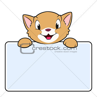 Cartoon Banner Cat
