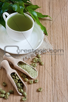 Green coffee background
