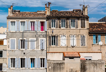 Typical houses of Marseille, France