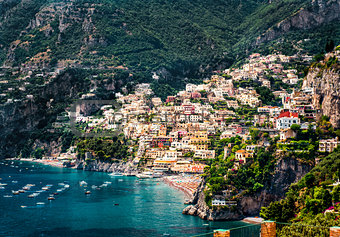 Amazing Amalfi coast. Positano, Italy