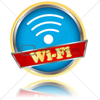 Blue wifi icon