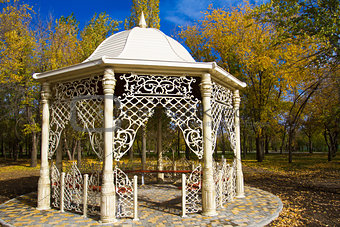 Gazebo in autumn park