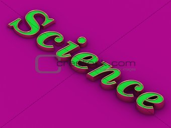 Science - inscription on rose contrasting 
